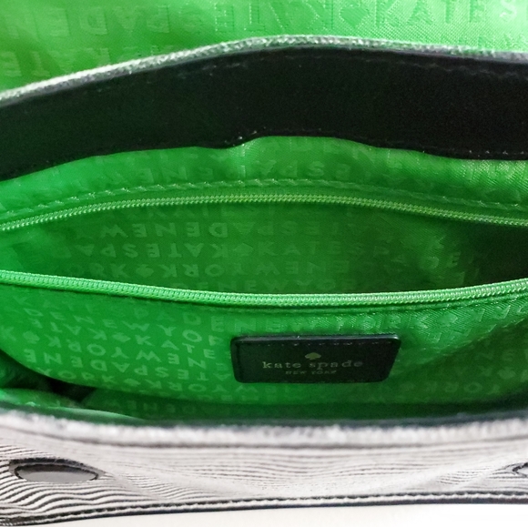 Vintage Kate Spade Striped black and white Canvas Crossbody Bag RARE - Picture 11 of 16